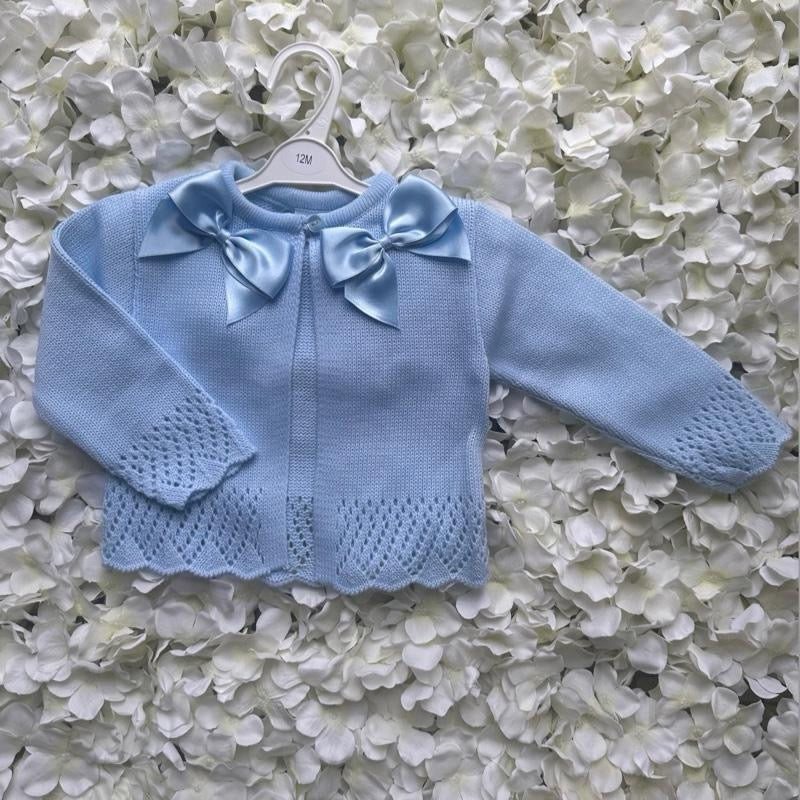 Baby Blue Double Bow Cardigan