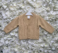 Beige Cable Knit Cardigan