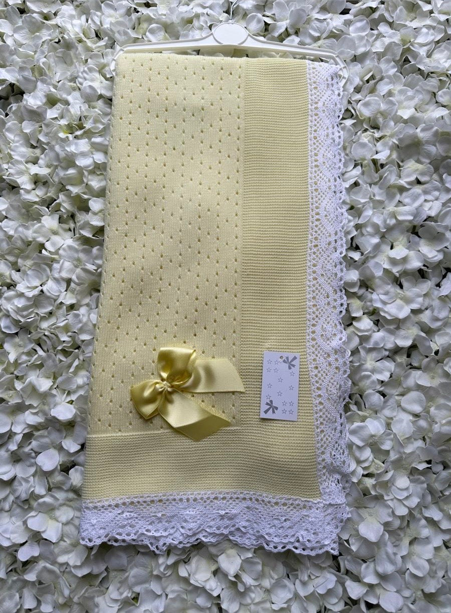 Lemon & Lemon Bow Luxury Spanish Shawl