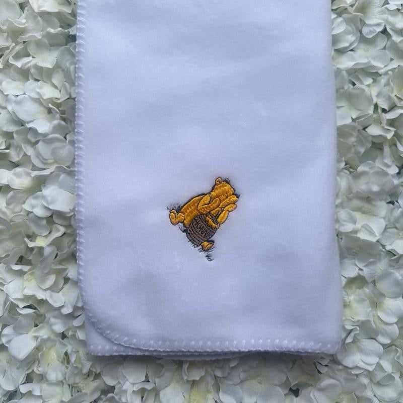 White Winnie The Pooh Soft Blanket