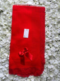 Red & Red Bow Luxury Spanish Shawl