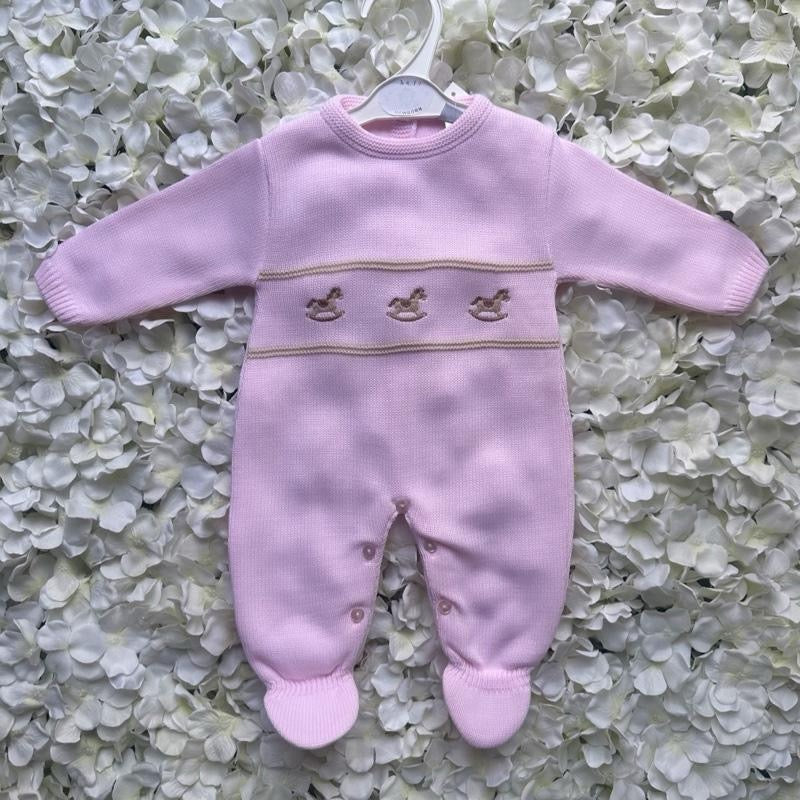 Pink Luxury Soft Rocking Horse Babygrow