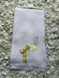 White & Lemon Bow Luxury Spanish Shawl