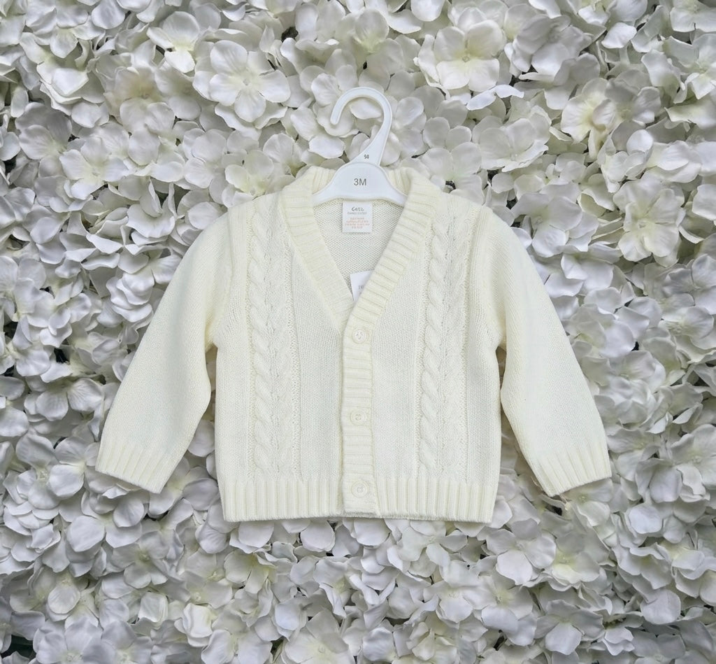 Cream Cable Knit Cardigan