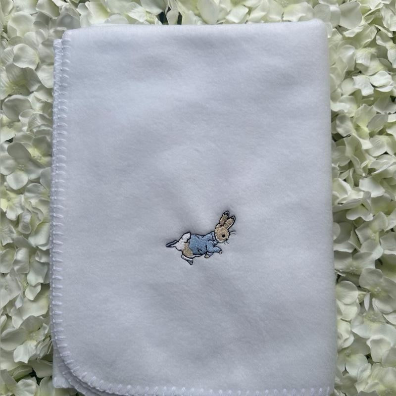 White & Blue Peter Rabbit Soft Blanket