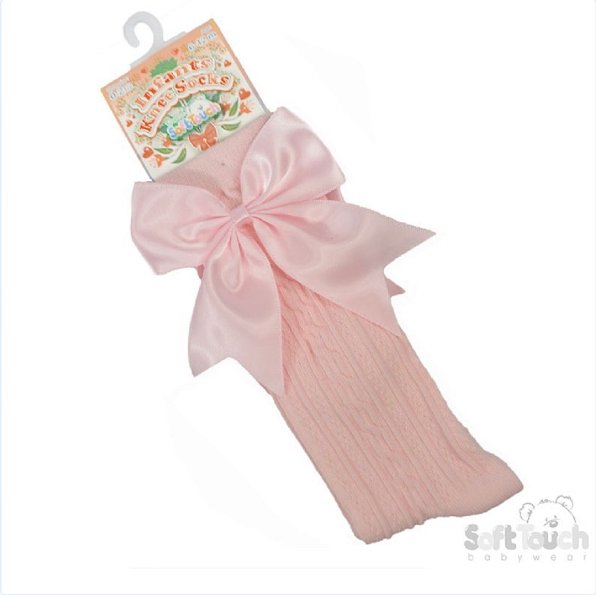 Baby Pink Knee High Ribbon Socks