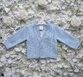 Baby Blue Cable Knit Cardigan