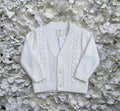 White Cable Knit Cardigan