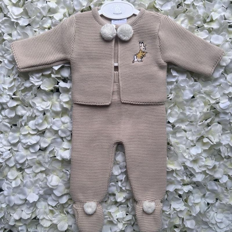 Beige Peter Rabbit 2PC Pom Set