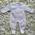 White Luxury Soft Bear Babygrow