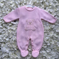 Pink Luxury Soft Bear Babygrow