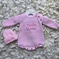 Pink Hello World Romper & Matching Hat