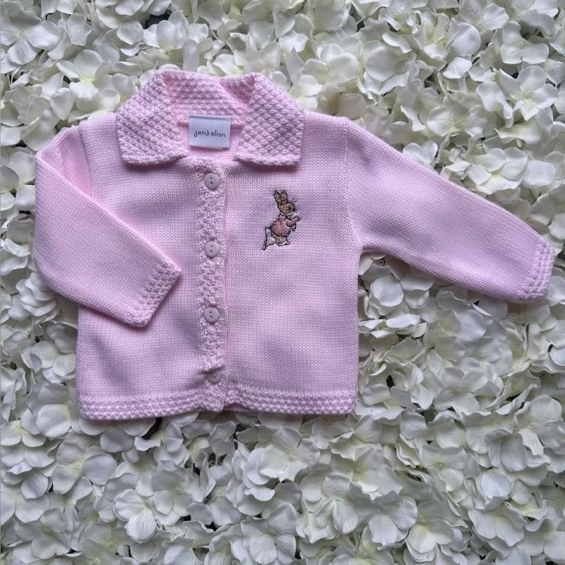 Pink Peter Rabbit Soft Embroidered Cardigan