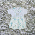 Blue Spanish Hot Air Balloon Smockrd Romper
